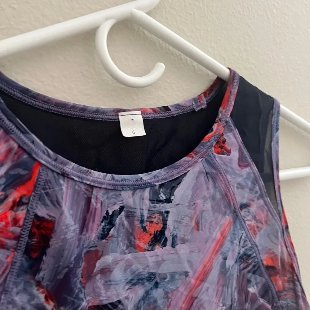 Lululemon Women’s Sculpt Tank size 6 Purple Red Design